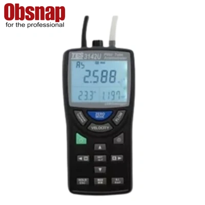 TES-3142 / TES-3142U Pitot Tube Anemometer & Differential Pressure Manometer