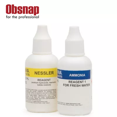 Hanna Instruments Ammonia Test Kit for Fresh Water Replacement Reagents (25 tests) - HI3824-025