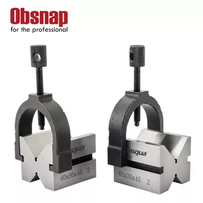 DASQUA 90 Degree Angle Precision V-Block & Clamp Set Multi-Use Gauge Gage Machinist Tool With Wooden Case