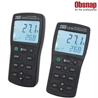 TES-1315 / TES-1316 K.J.E.T.R.S.N. Data-Logger Thermometer