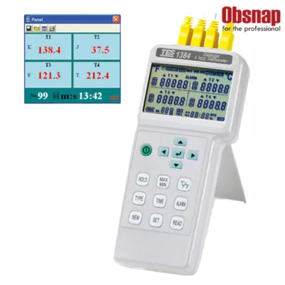 TES-1384 4 Input Thermometer / Datalogger