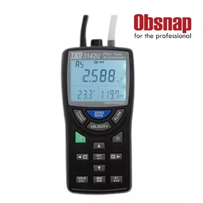 TES-3142 / TES-3142U Pitot Tube Anemometer & Differential Pressure Manometer
