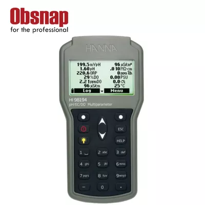 Hanna Instruments HI98194 Multiparameter pH/ORP/EC/TDS/Salinity/DO/Pressure/ Temperature Waterproof Meter