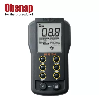 Hanna Instruments HI9813-6 Portable pH/EC/TDS/Temperature Meter with CAL Check™