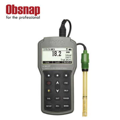 Hanna Instruments HI98197 Ultra Pure Water EC/Resistivity Waterproof Portable Meter - Image 4