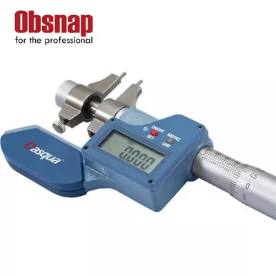 DASQUA Professional Thickness Measuring Tools 0.00005″/0.001 mm Digital Inside Micrometer With Stainless Steel Spindle