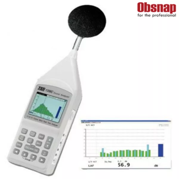 TES-1358C Sound Analyzer Real Time 1/1 & 1/3 Octave band Analysis