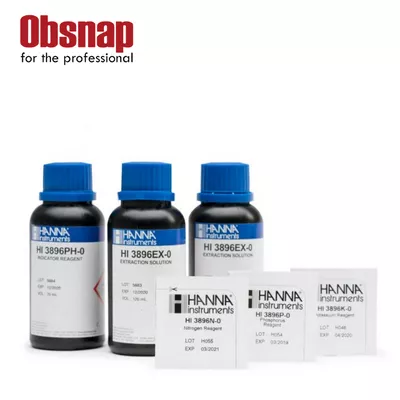 Hanna Instruments NPK Soil Chemical Test Kit Replacement Reagents (25 tests each) - HI3896-025